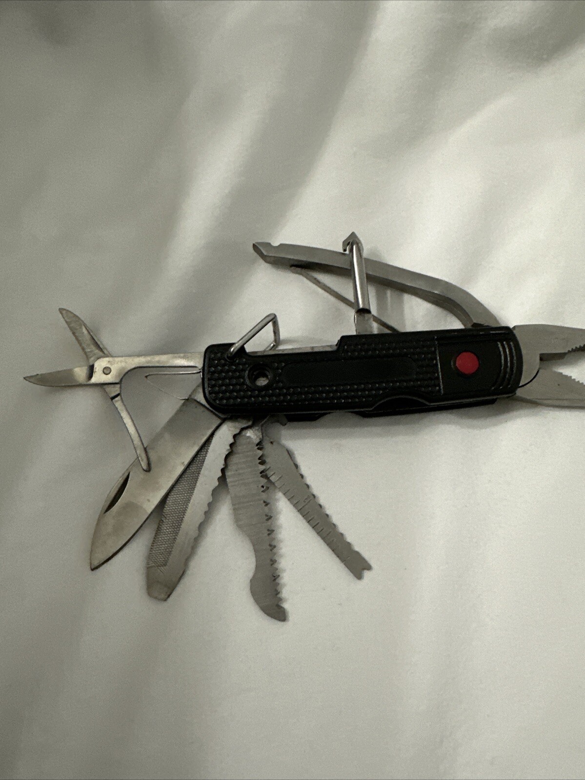 Knife Multi-Tool 8 Function Needle Nose Pliers Screw Driver Scissors Rule