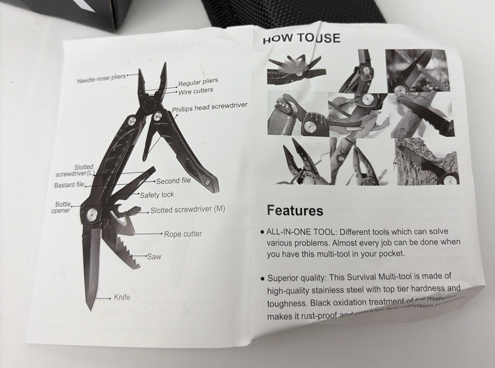 Bear Grylls® Multi Utility Tool 82195 with belt pouch