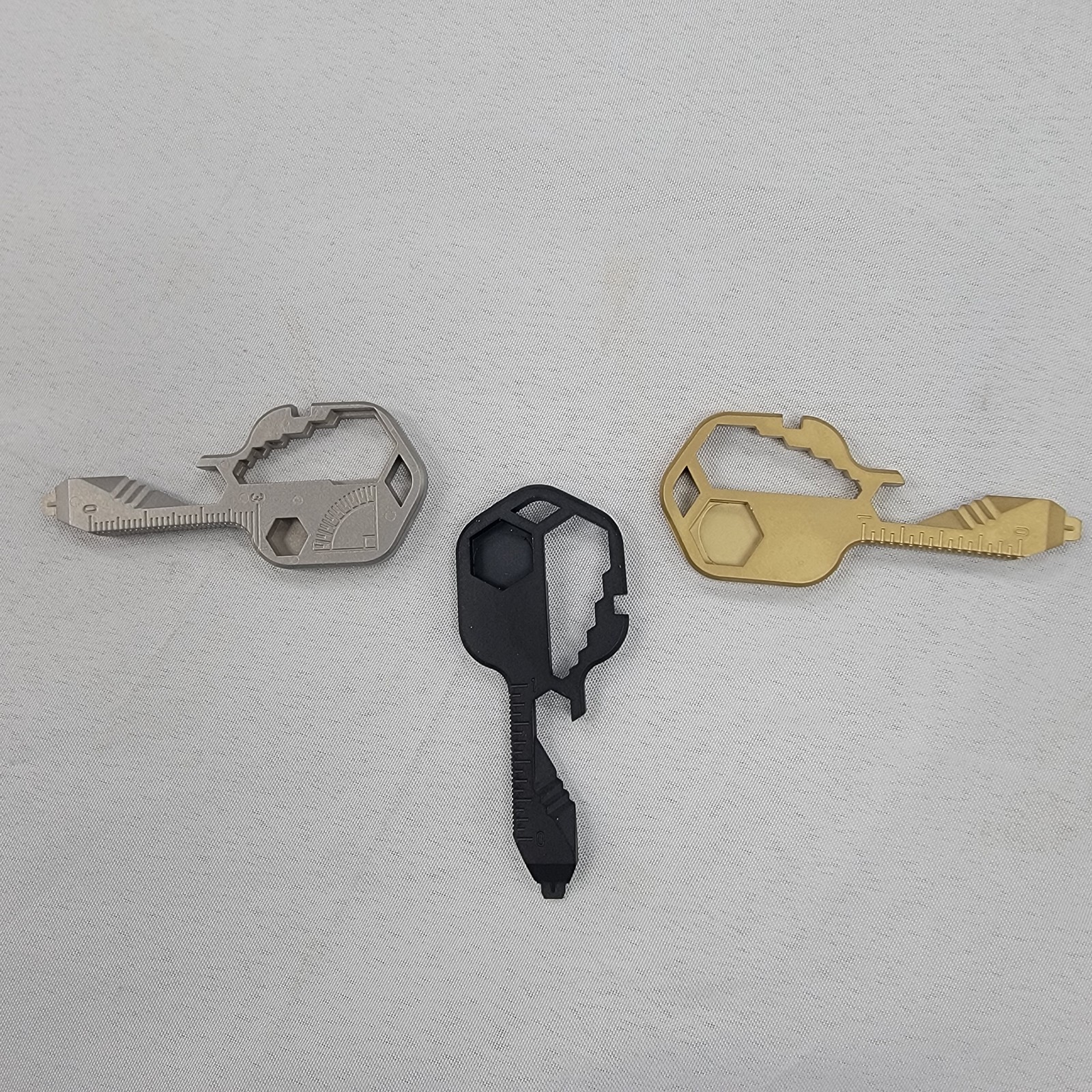 (3) 24 In 1 Multi-Tool 420 Stainless Steel Shaped Pocket Tool Keychain (3 pack)