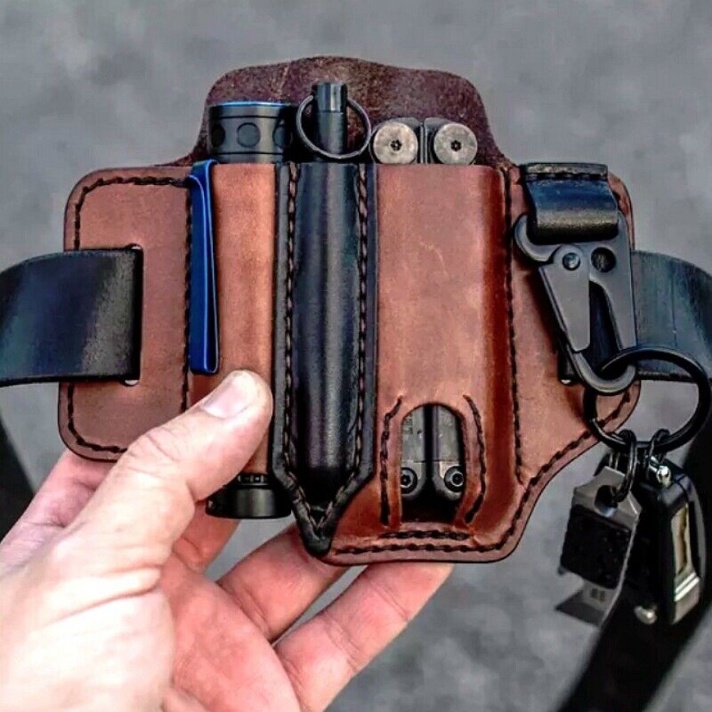 PU Leatherman Sheath Multitool With Pen Holder Sheath EDC Pocket Organizer Molle