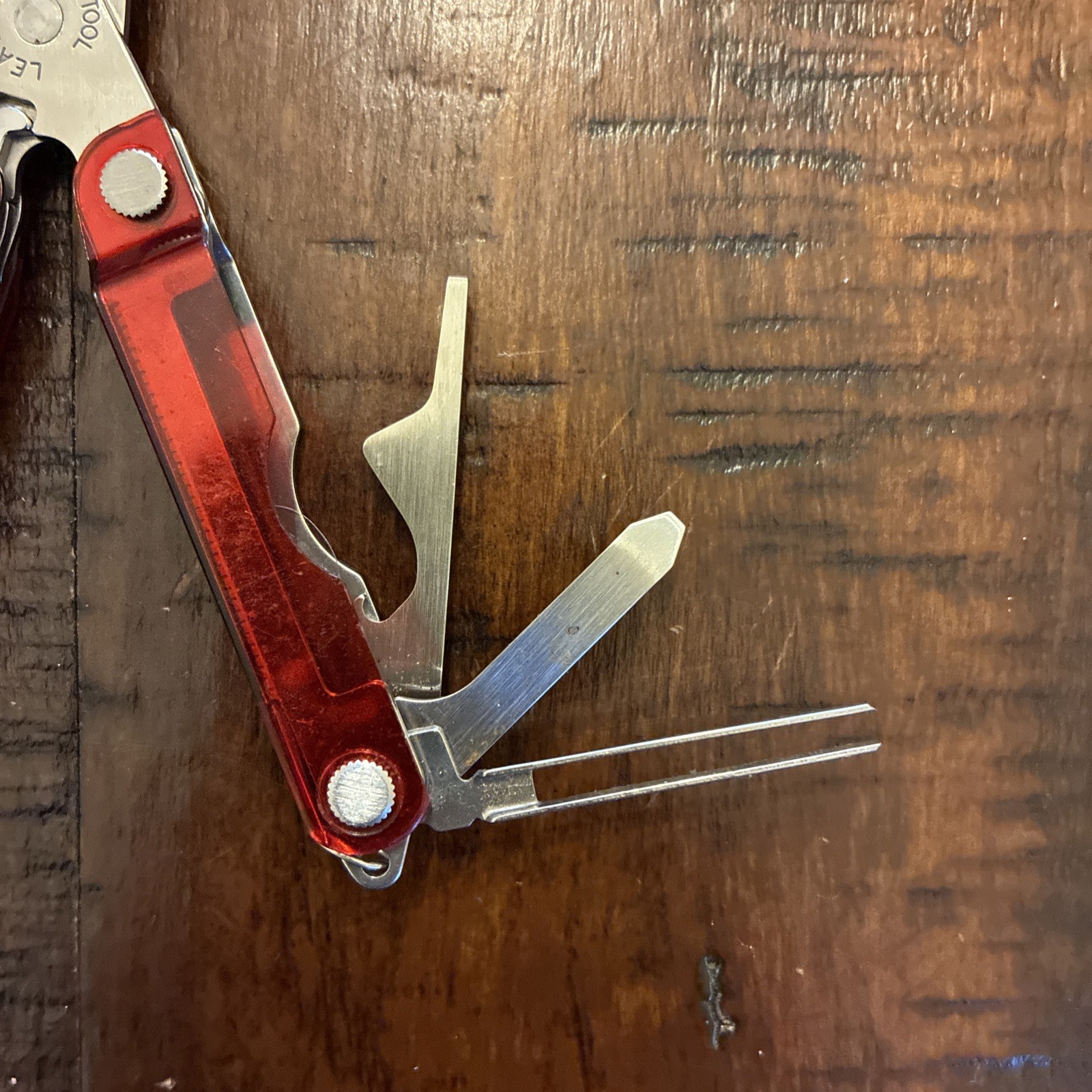 RARE Leatherman Micra Translucent Red Polycarbonate Multi Tool 08/01 USA
