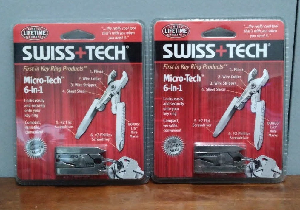 Swiss Tech MTCSS-1 Micro-Tech 6-in-1 Patent 5.491.856 New Clearance Sale x 2 pcs