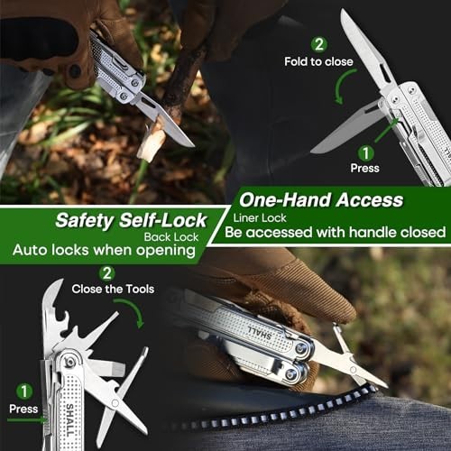 18-in-1 Multi Tool Pliers, Stainless Steel Pocket Knife, Screwdriver & Sheath fo