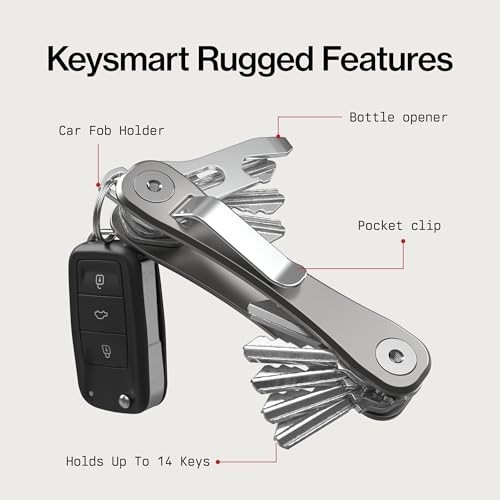 Multitool Key Holder Organizer for Keys, EDC Keychain with Bottle Opener & Clip,