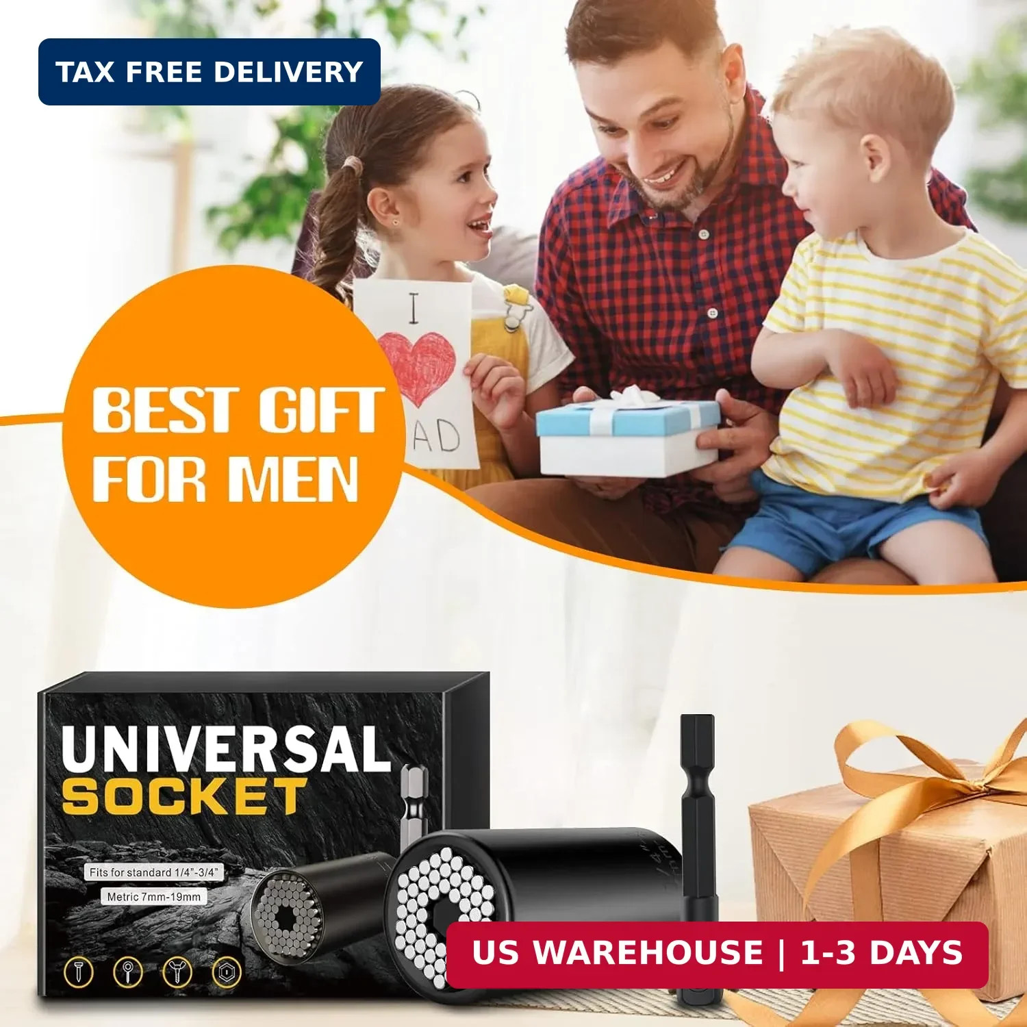 Fathers Day Dad Gifts from Daughter Son Wife Super Universal Socket Tools Gifts