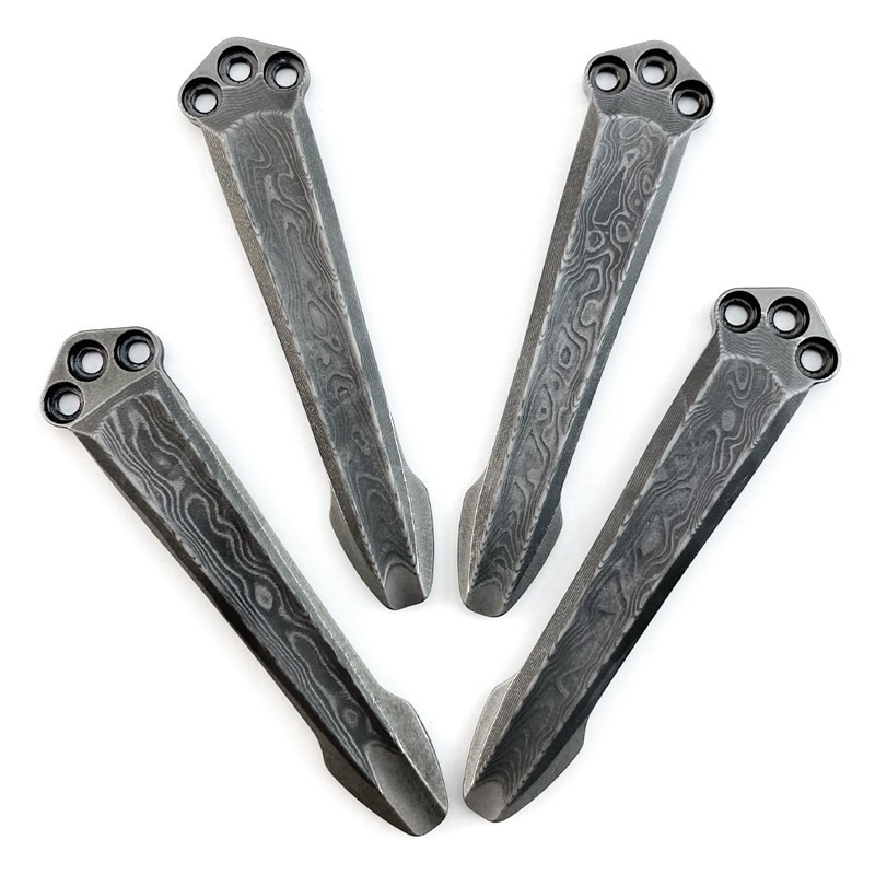 Damascus Steel Pocket Clip for Benchmade 551 Emerson Knife DIY Replacement Clip