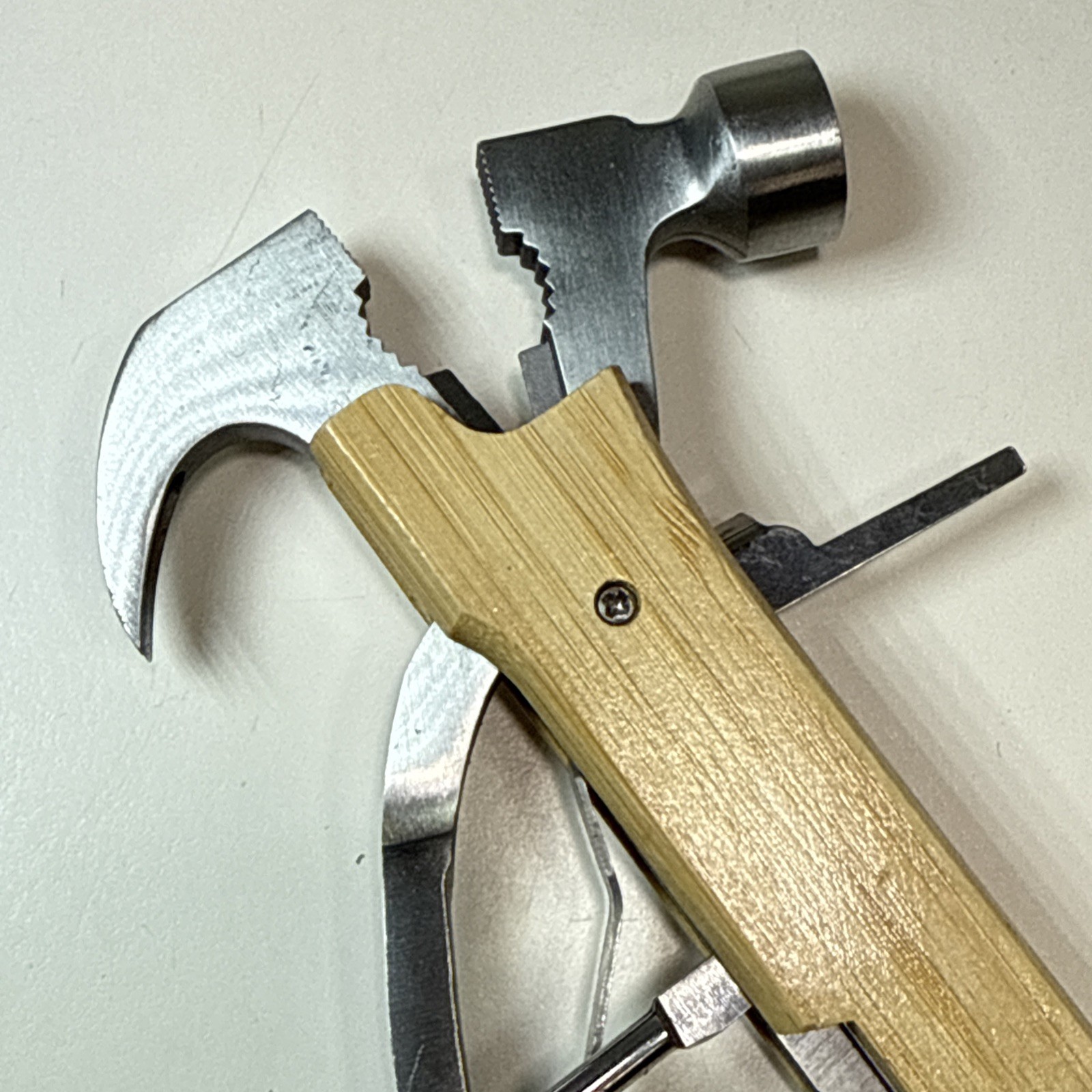 Wood and Stainless Hammer Tool 12-IN 1 Multi Tool Wood Handle