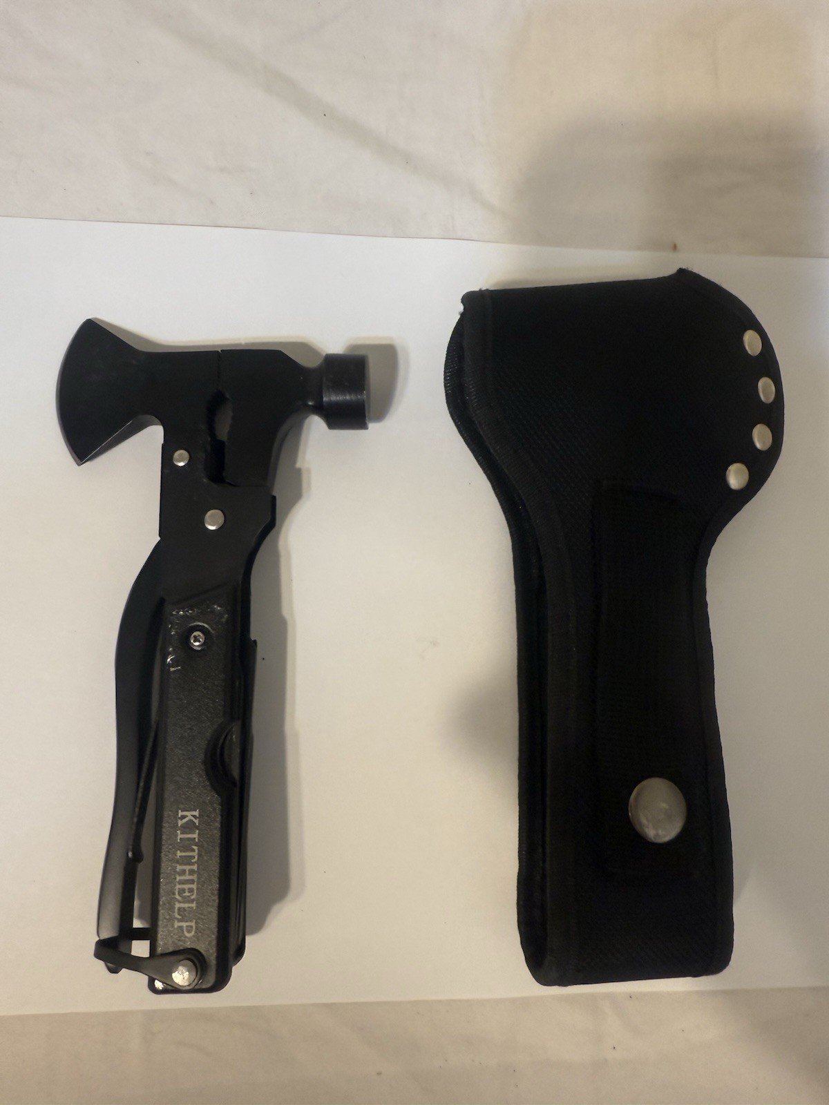 KITHELP Multi Tool Hatchet Hammer Axe with Knife & Screwdrivers + Case