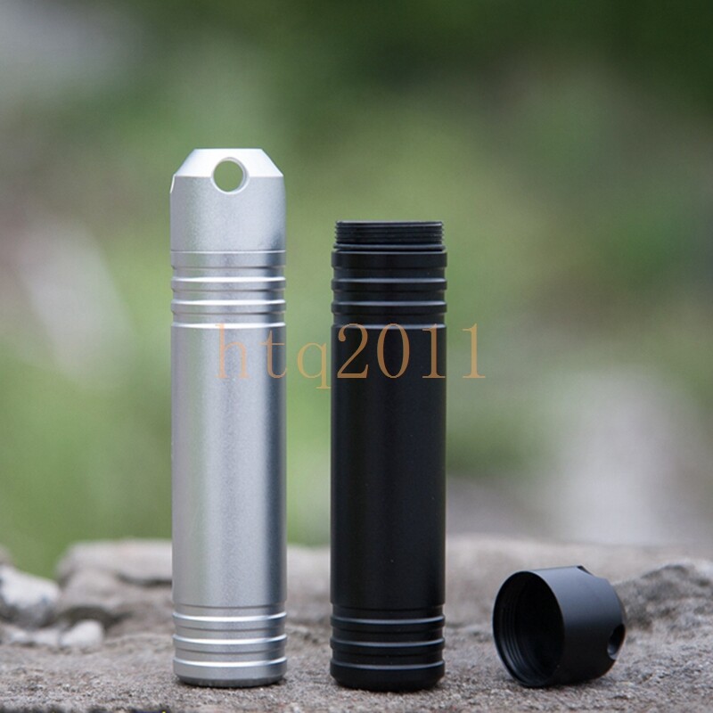 EDC Outdoor Aluminum Alloy Waterproof Capsule Warehouse Seal Pill Box Case