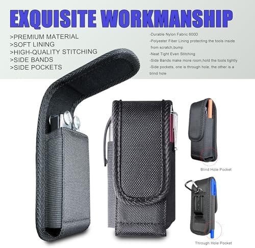 Multitool Sheath, EDC Belt Pouch Organizer for Men,Tool Sheath Compatible with L