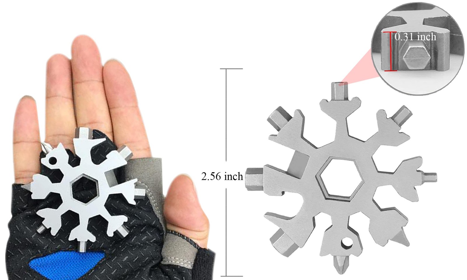 19 In 1 Incredible Tool Easy N Genius Fex 18in1 Stainless Steel Snowflakes Multi