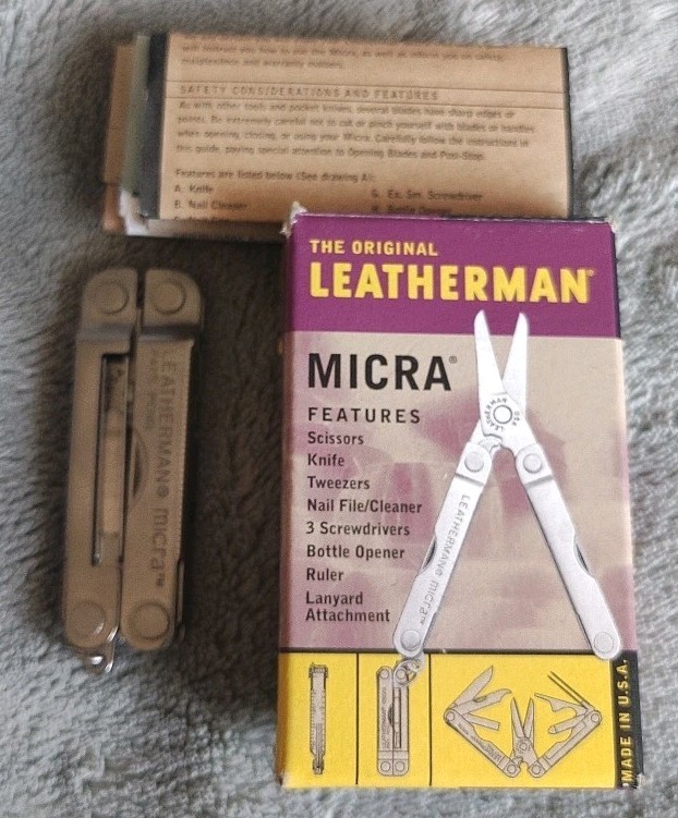 Leatherman – Original Micra (Stamped 09/99) New In Box w/original user guide NOS