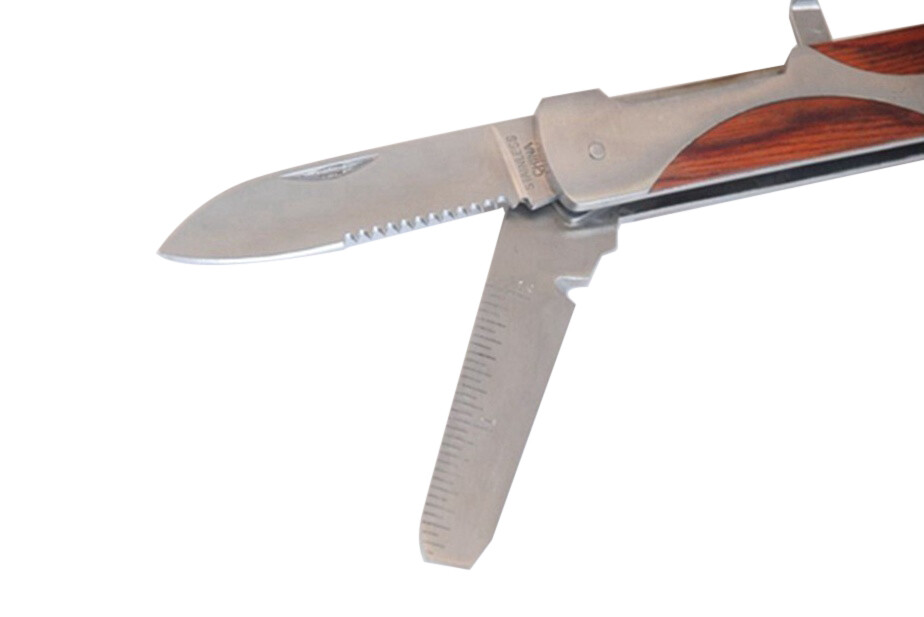 Stainless Steel Stubby Adjustable Wrench w Knife Multi Tool Set Camping Hiking