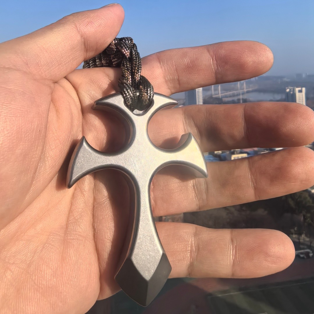 Titanium alloy Cross “Thickened 12mm” EDC Tool Defense.