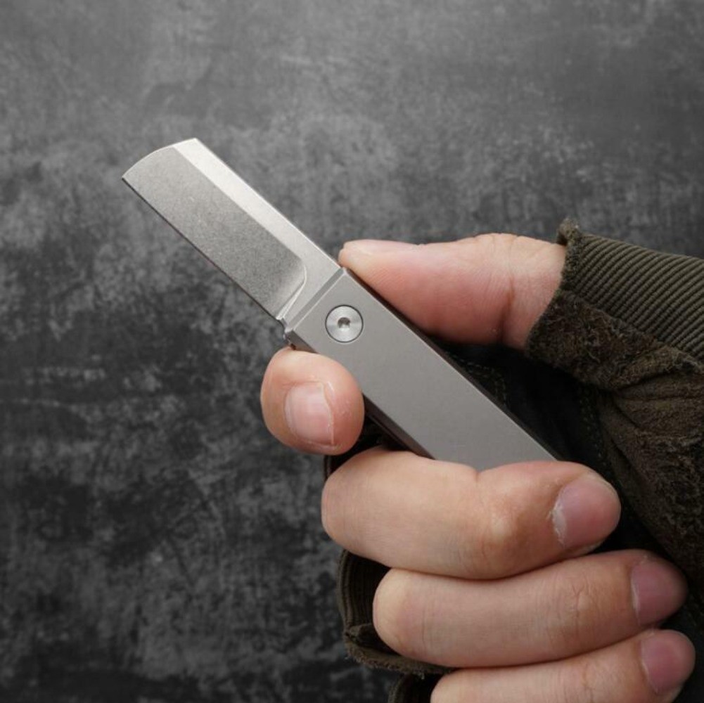 Titanium S35VN Blade Folding Pocket Knife Bottle Opener Outdoor Camping EDC Tool