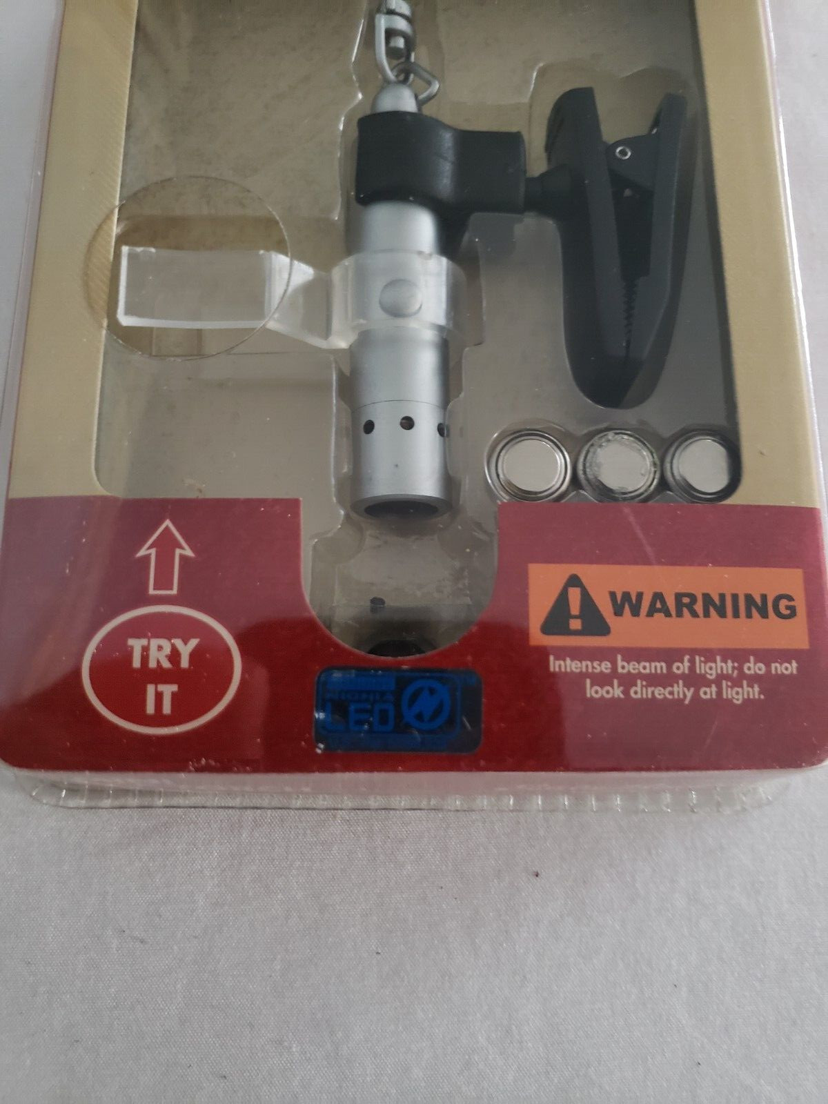 Eddie Bauer Mini Tac Torch with Clip NOS NIP NEW LED LIGHT