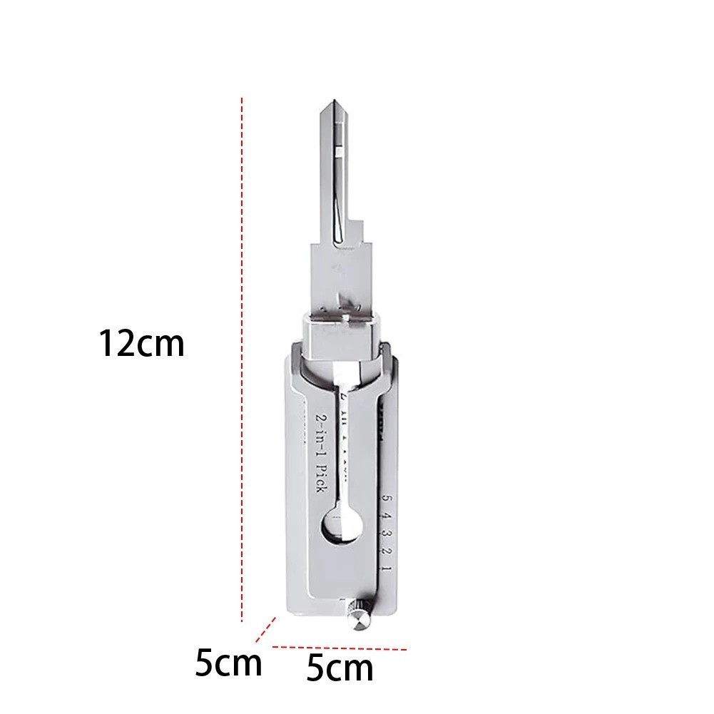 SS001 Stainless Steel Precision Tool 2 In 1 Key Decoder Hook & Pick Set O-ring