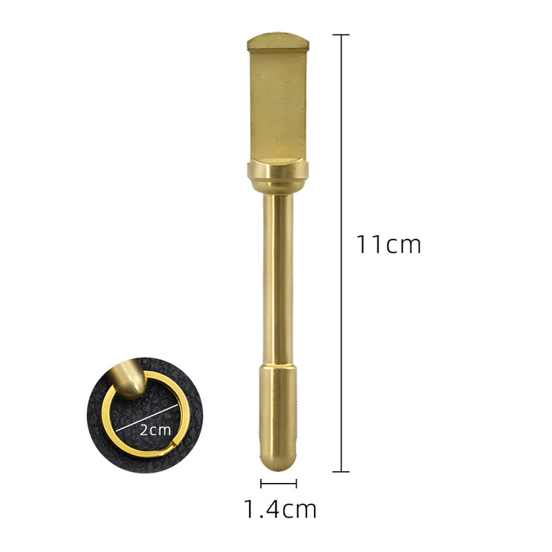 Handmade Creative Portable Solid Brass Bottle Opener Key Chain Pendant EDC Tool