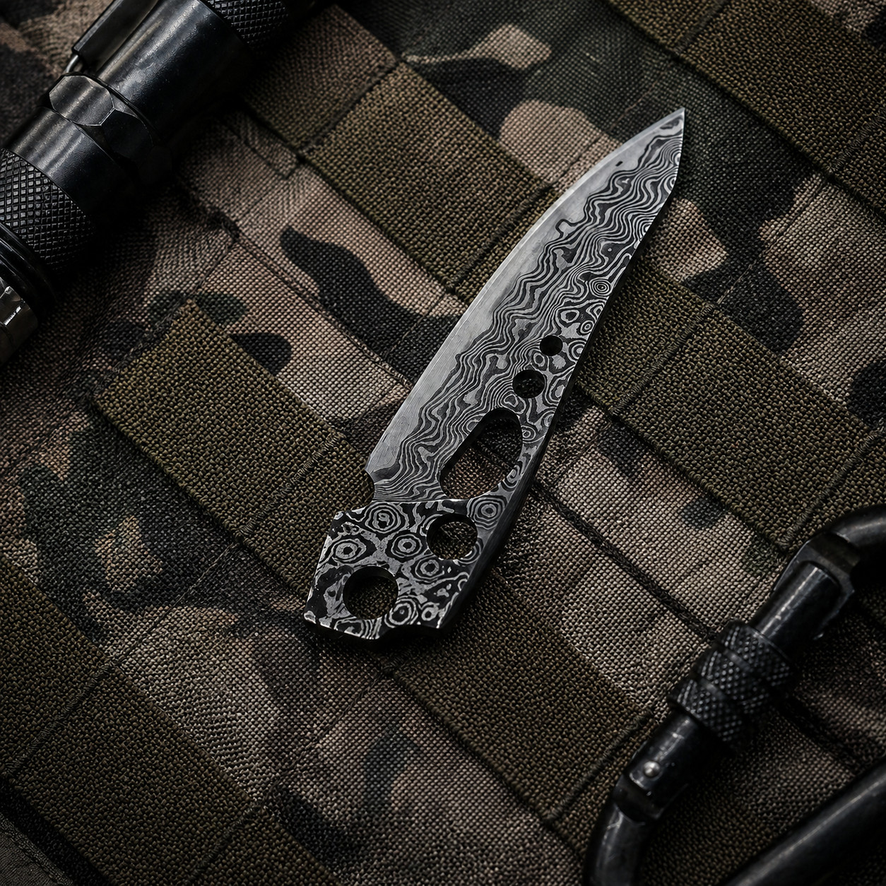 VG10 Damascus Blade 76.5mm 60HRC for Leatherman Skeletool CNC