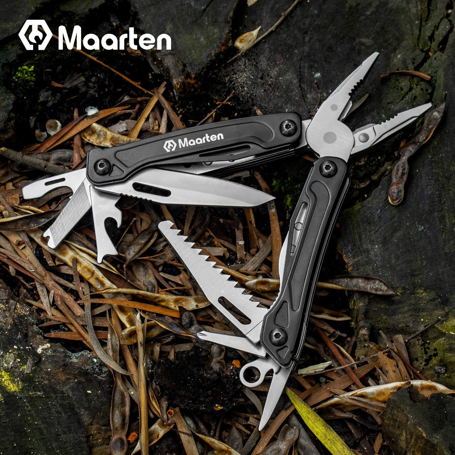 Multitool Pliers, 13 in 1 Stainless Steel Pocket Multi Tool Pliers with Pocke…