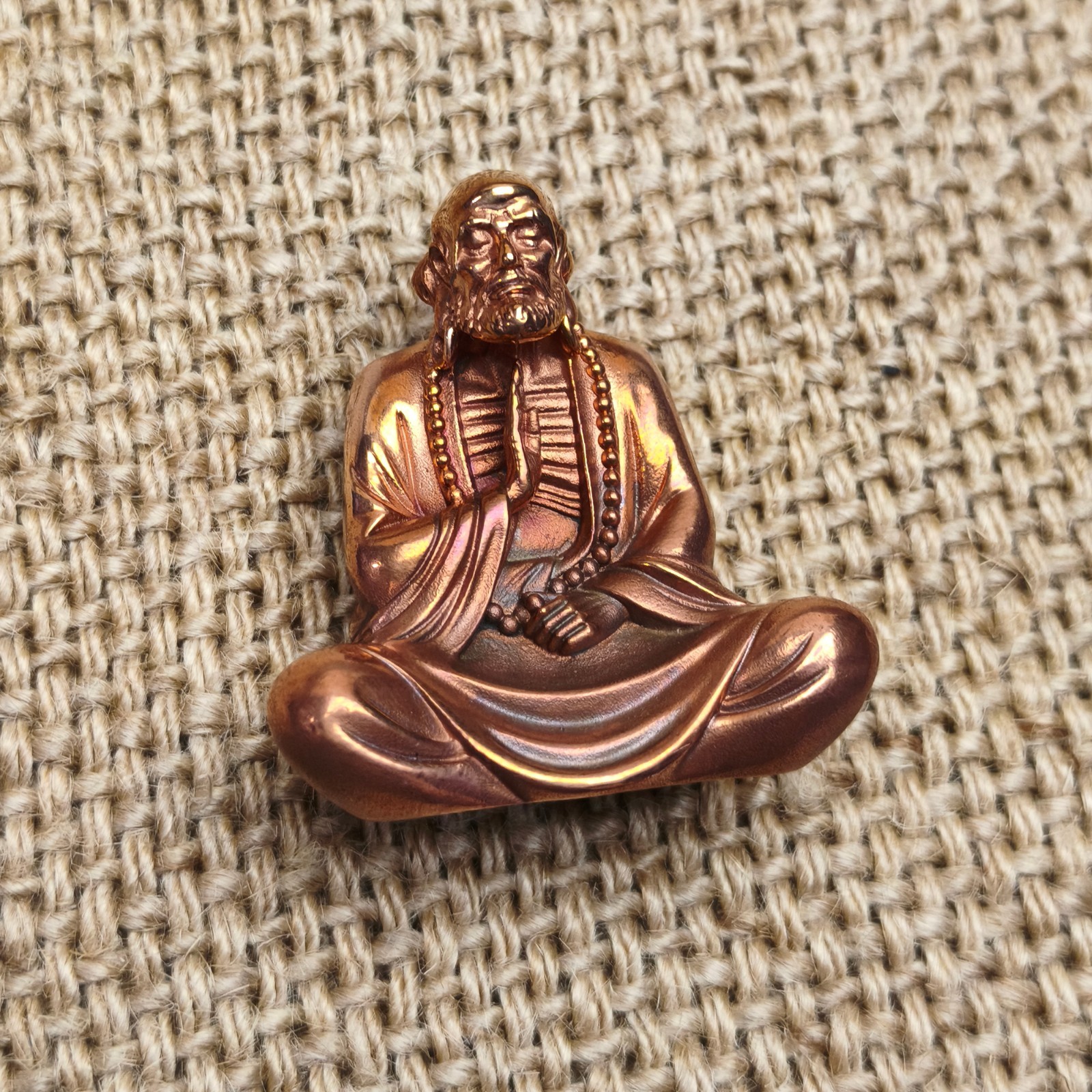 Purple copper dharma Buddhism ornament Solid handcraft statue