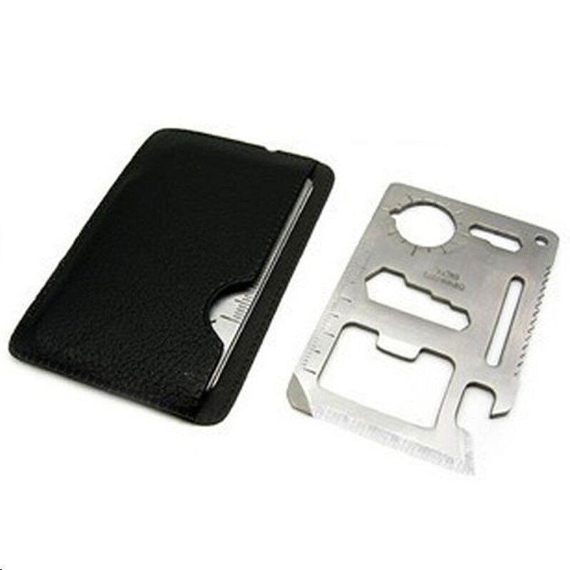 11 in1 Multi Tool Hunting Survival Camping Metal Credit Card Knife Travel A13