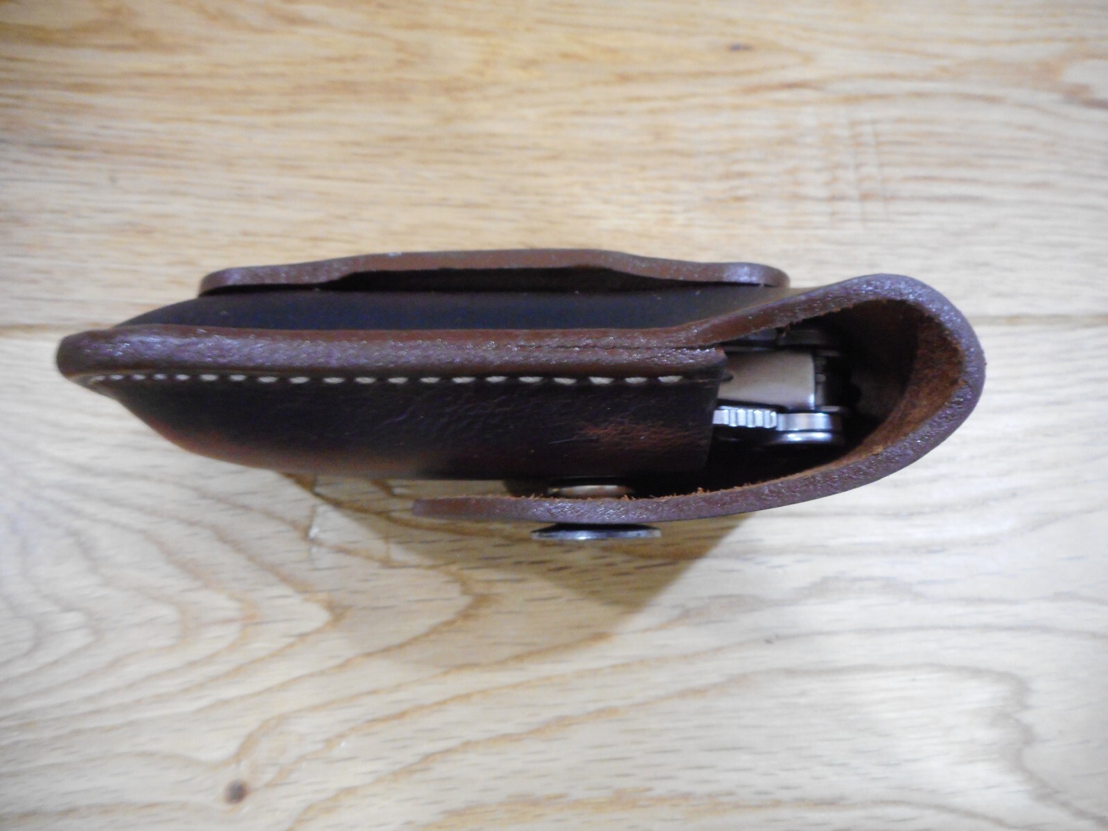 Leatherman Wave Crazy Horse leather sheath. Replica Indian nickel . Sheath only.