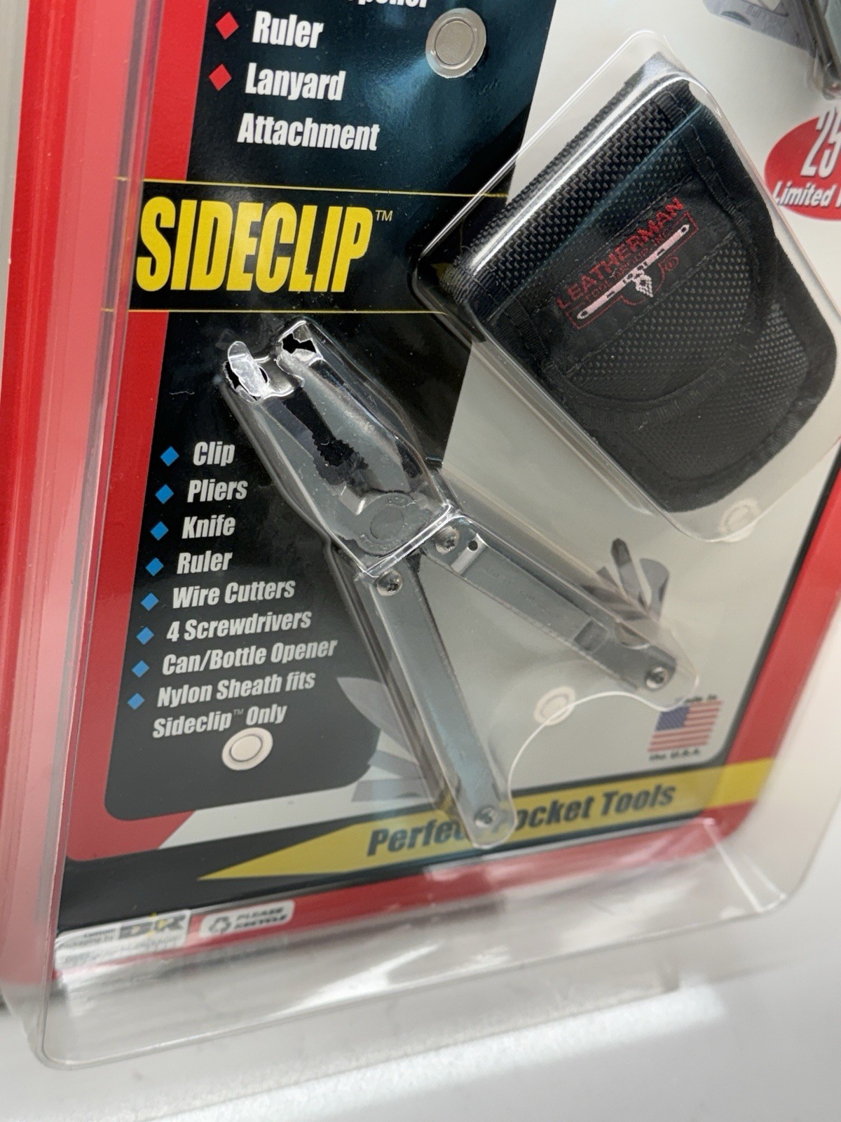 Leatherman Sideclip and Leatherman Micra, stamped USA, sealed.