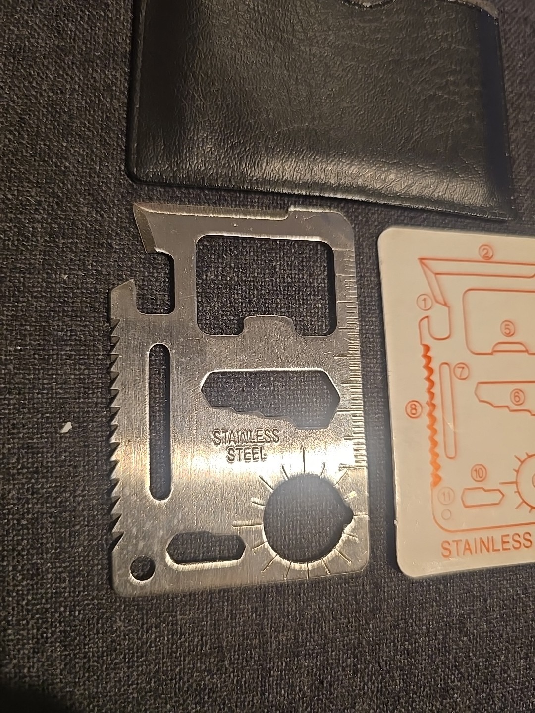 11 in 1 Credit Card Size Wallet Knife Stainless Steel Survival Multitool Utility