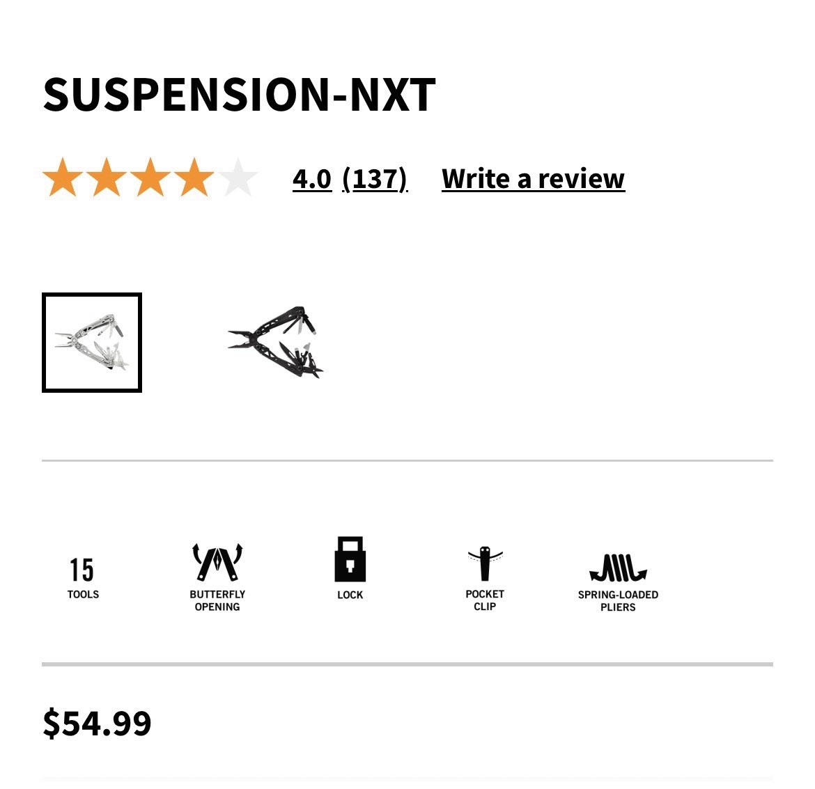 Gerber Suspension-NXT Multitool – Silver (31-003345) Stainless Steel NEW (0046)