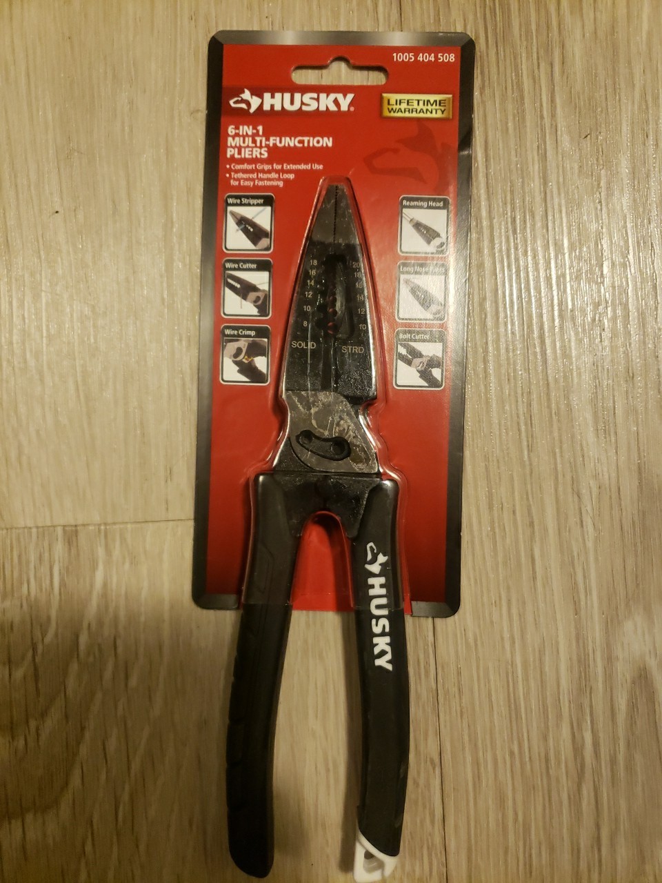 Husky 8 in. 6-in-1 Multi-Function Pliers