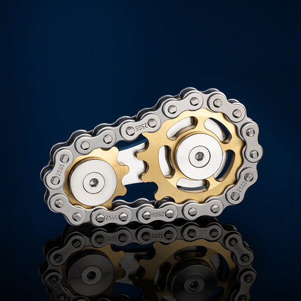 EDC Sprocket Chains Decompression Fingertips spinning Top Gearwheel Gyro Toy CNC