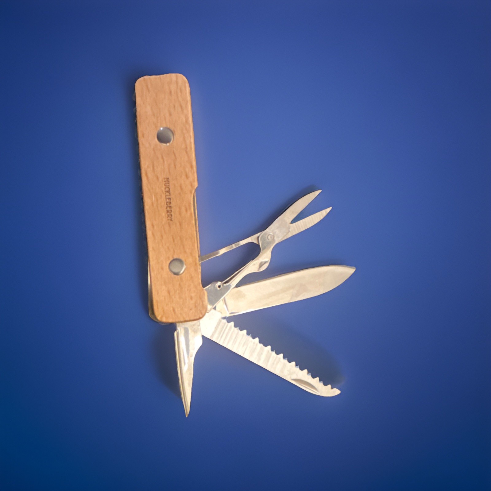 Huckleberry Wood & Stainless Steel Multi-Tool, Knife, Scissors, Saw, Awl