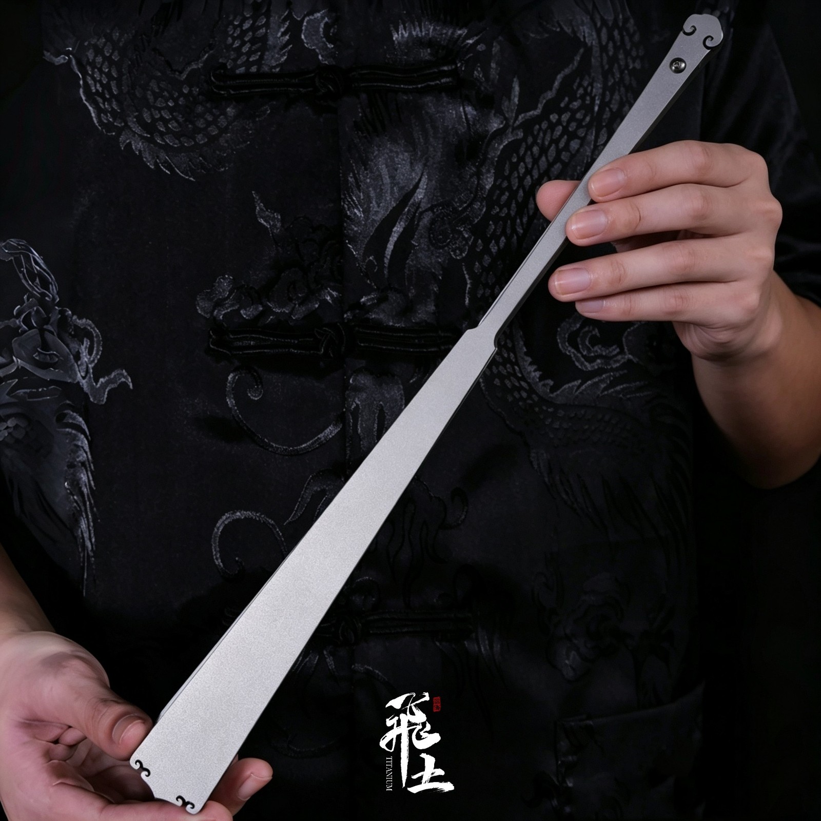 NEW 6” Titanium Alloy Folding Fan Martial Arts Portable Carving Kung Fu Tai Ji