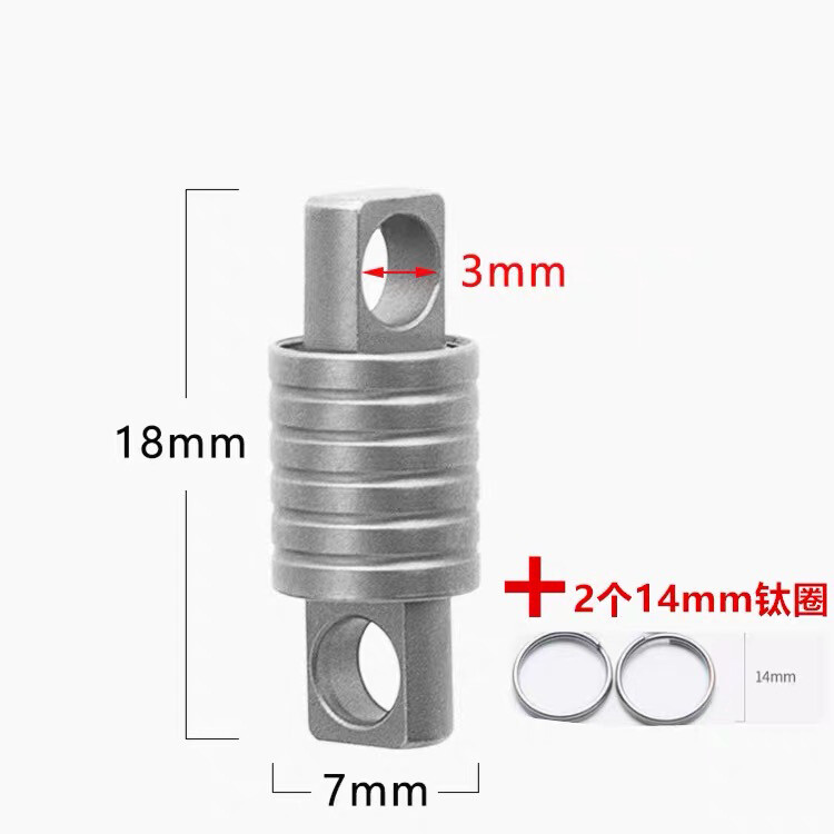 New EDC Mini Titanium Alloy Waterproof Case Portable Keychain Pendant Multi Tool