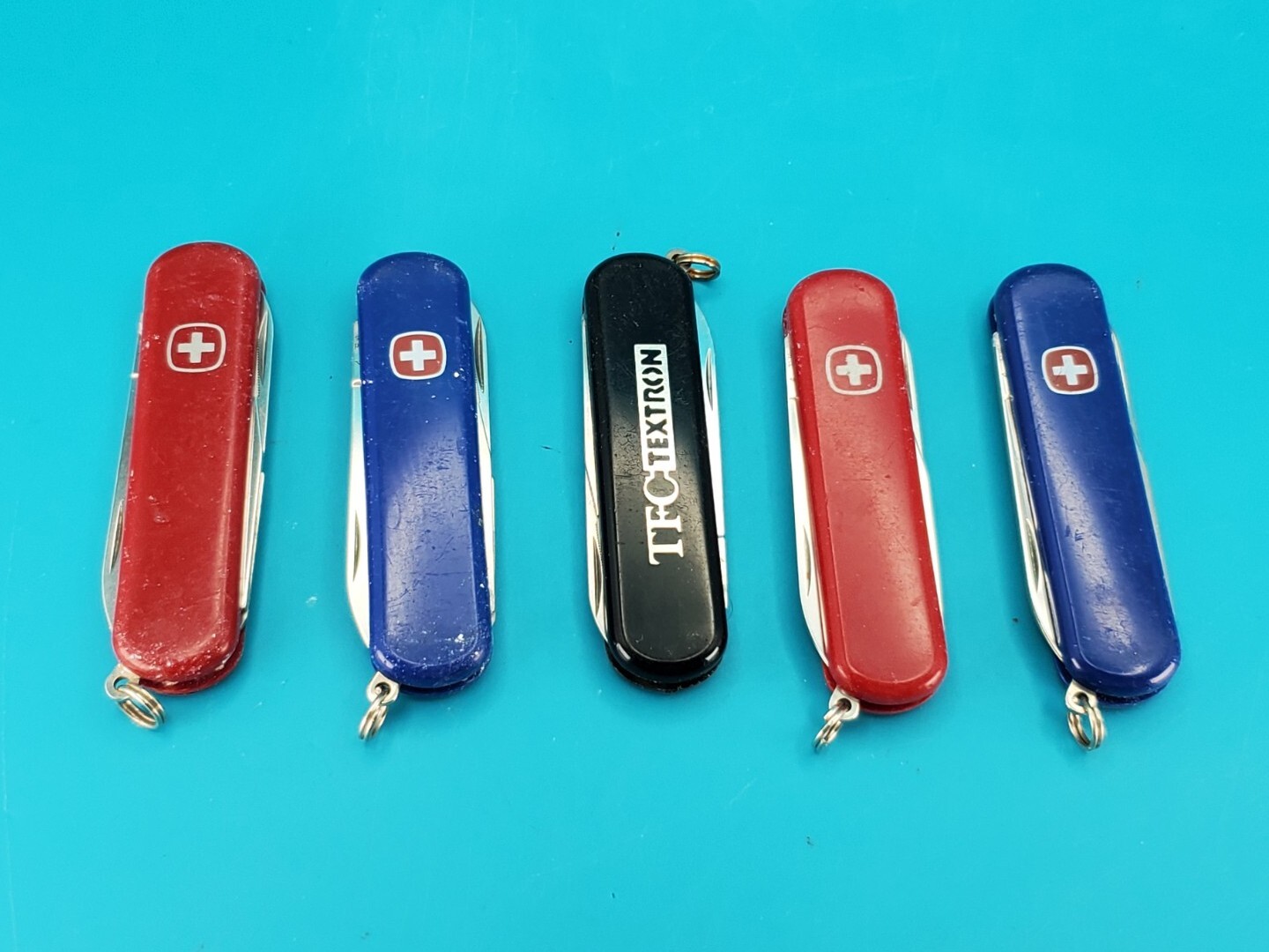 Lot of 5 Wenger Esquire Swiss Army Knife Multi Tools!