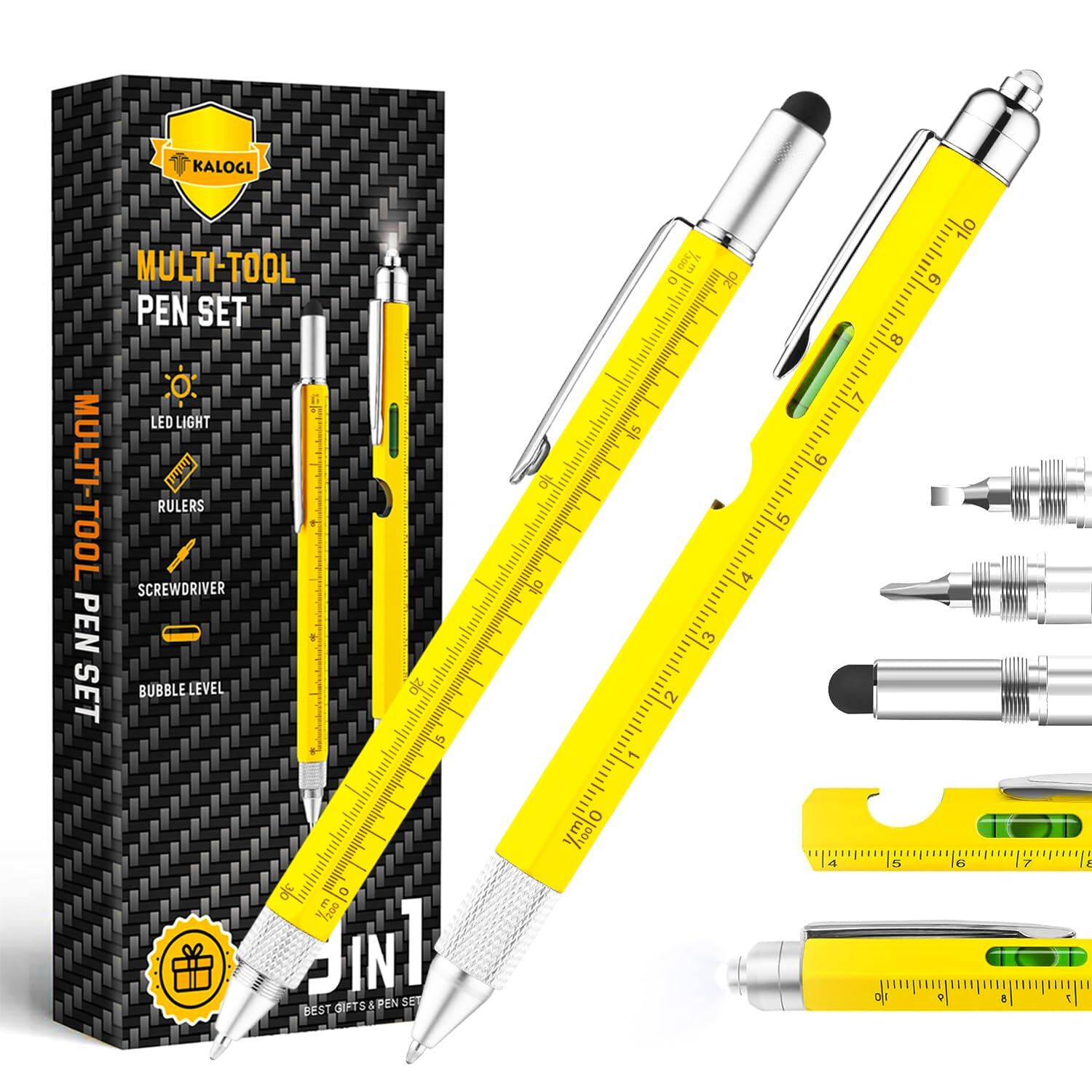 Gifts For Dad Men Him2 Pack Multitool Penmultitool Pen With stylus Ballpoint Pe