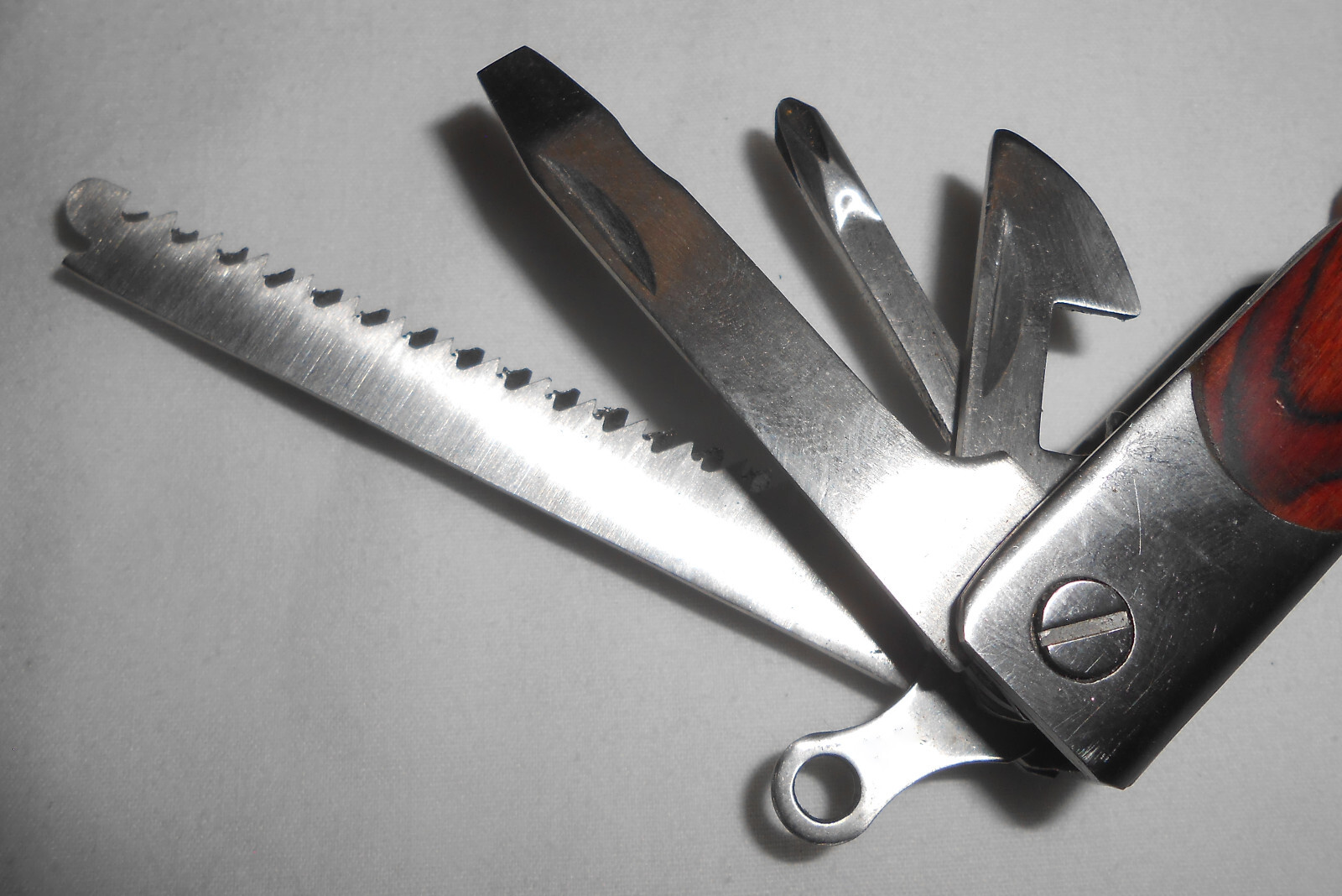 Sheffield 12-In-1 Multi Tool w/ Hardwood Handle Pliers Knife Blades Screwdrivers