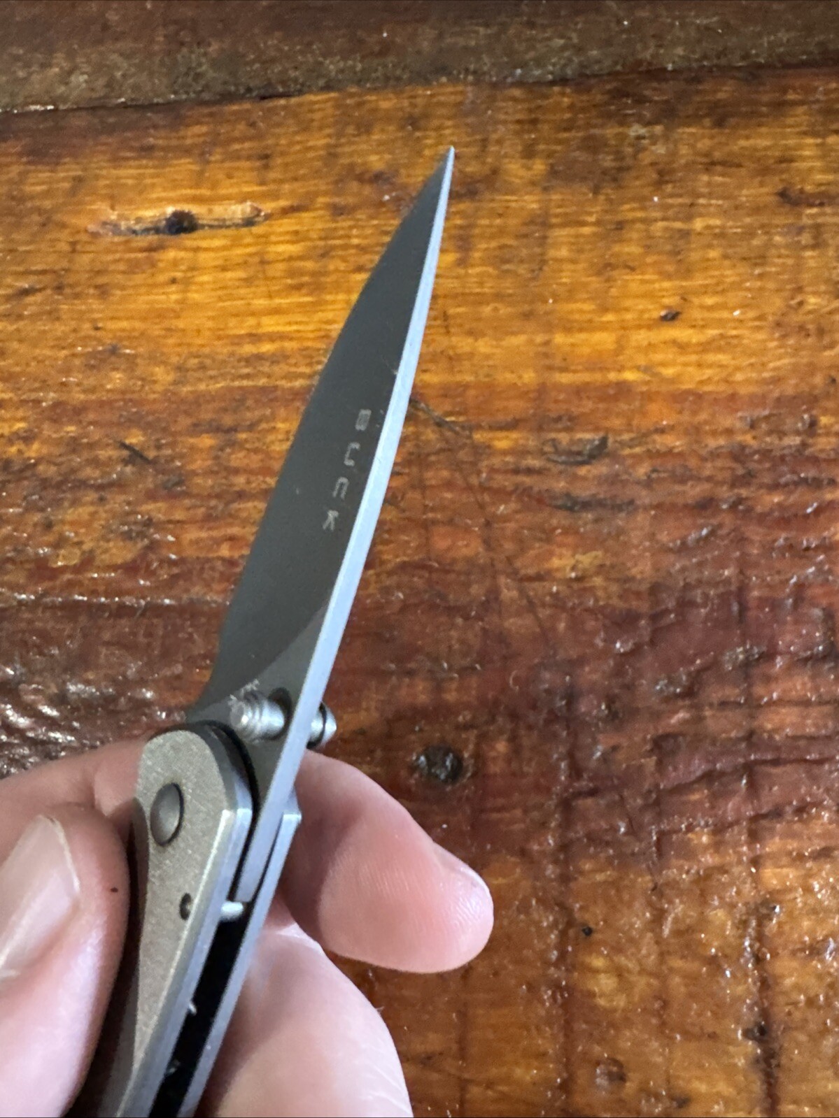 Buck Knives 327 Nobleman Framelock Titanium Folding Pocket Knife. Engraved Saul