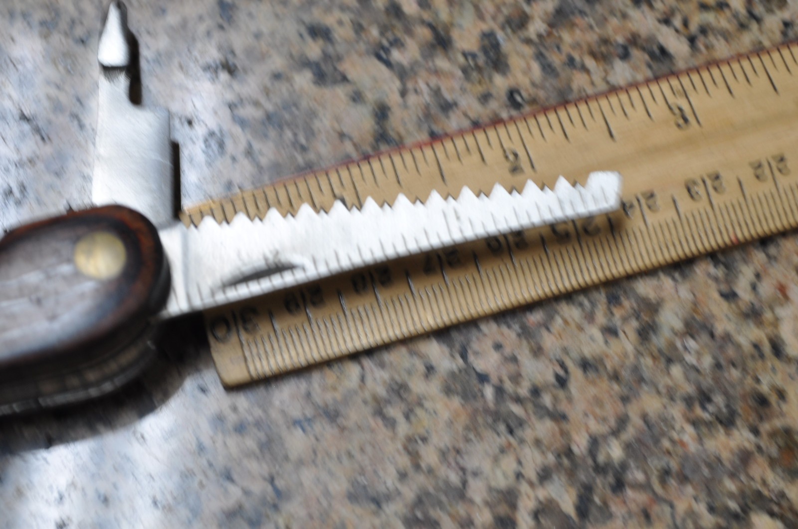 HUSKY Multi-Tool Brass Wood vintage see pictures for more info on content / cond