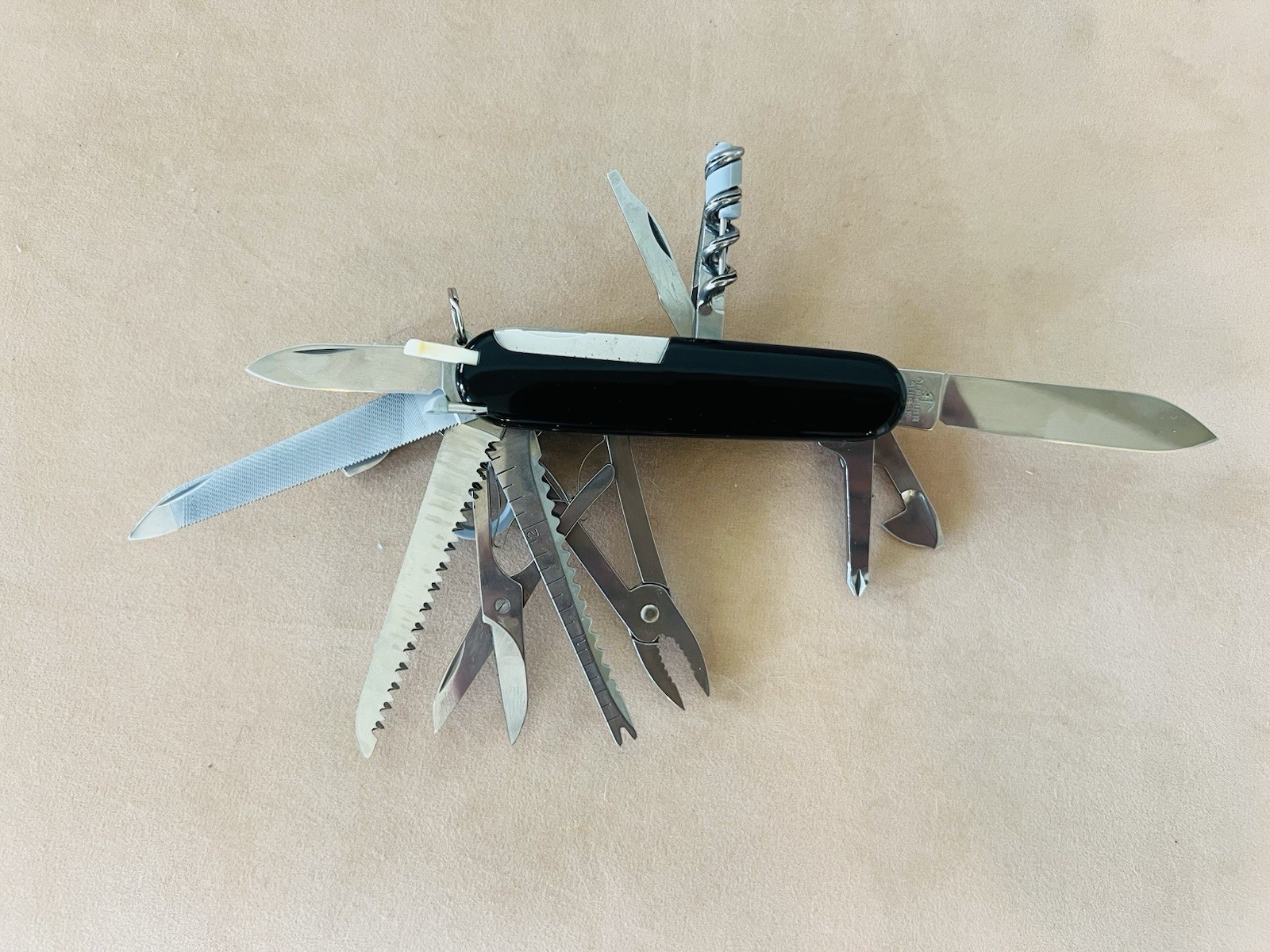 Vintage Victorinox Swiss Champ SOS Survival Kit – Black Knife – New