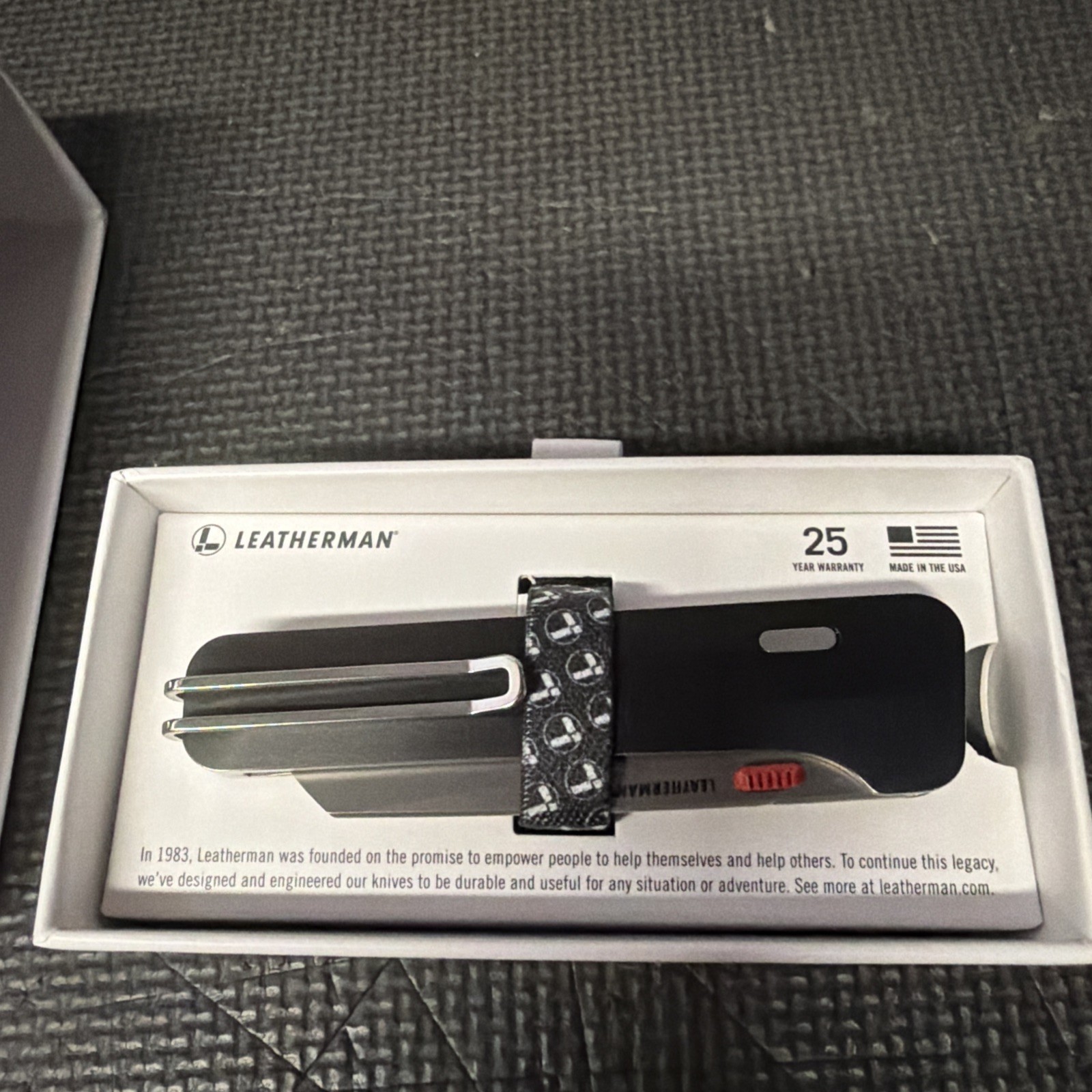 Retired Black Leatherman Glider Folding Knife, MagnaCut Blade