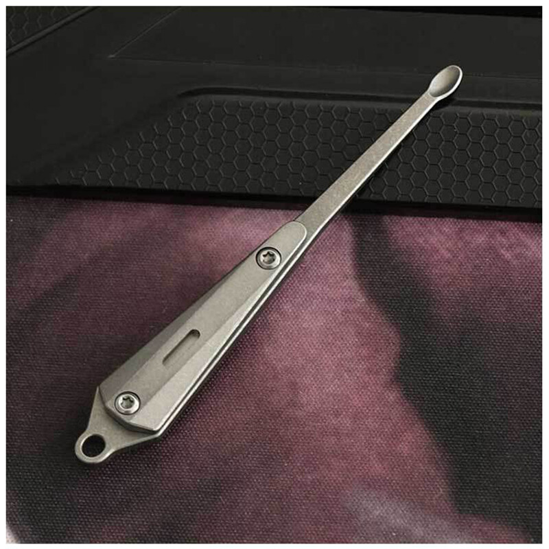 Large Titanium Alloy Earwax Cleaner Ear Pick Wax Remover EDC Spoon Clean Health