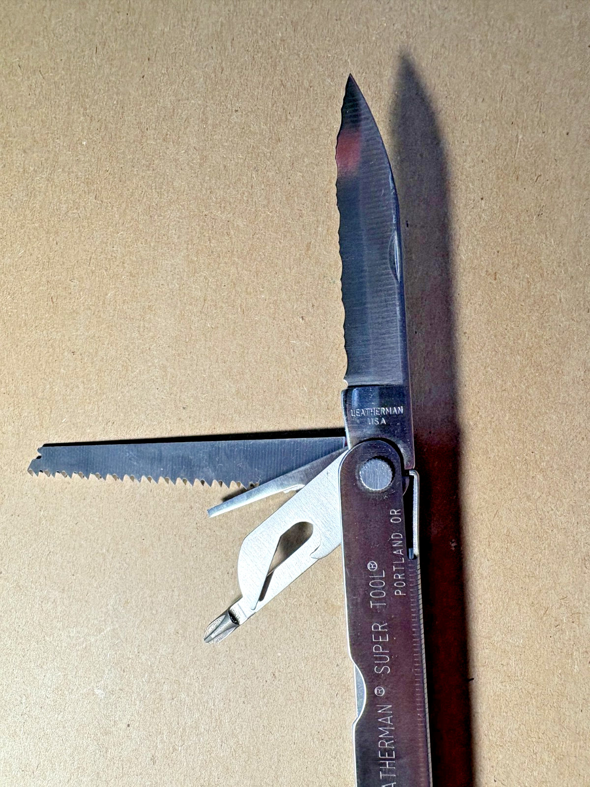 Vintage Leatherman Super Tool 08/99 w/Leather Sheath