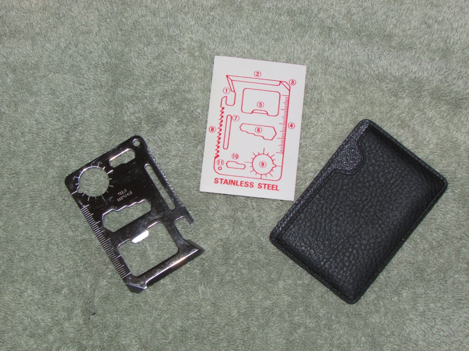 MULTIPURPOSE POCKET SURVIVAL TOOL SS 2.75 X 1.75 inches Natural Wonder (D)