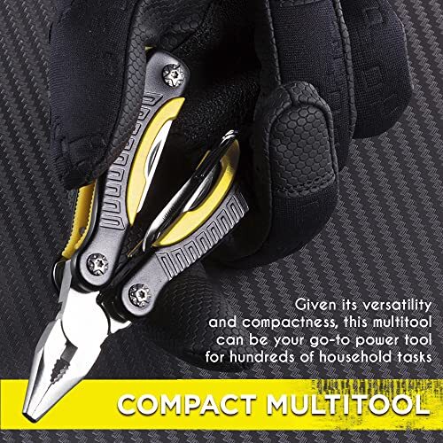 Outdoor Multi-Function Mini Tool Pliers Portable Folding Stainless Steel Black
