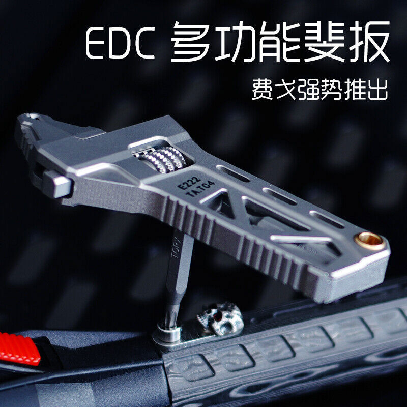 New EDC Titanium Alloy Mini Adjustable Spanner Wrench Handle Rrepair Tools Gift