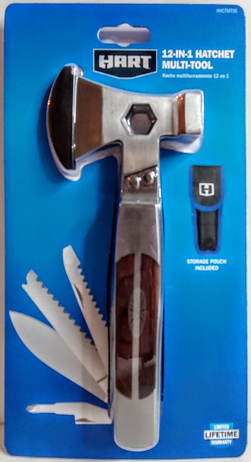 Hart 12-in-1 Heavy Duty Hatchet Multi-Tool 7″ Long + Storage Pouch