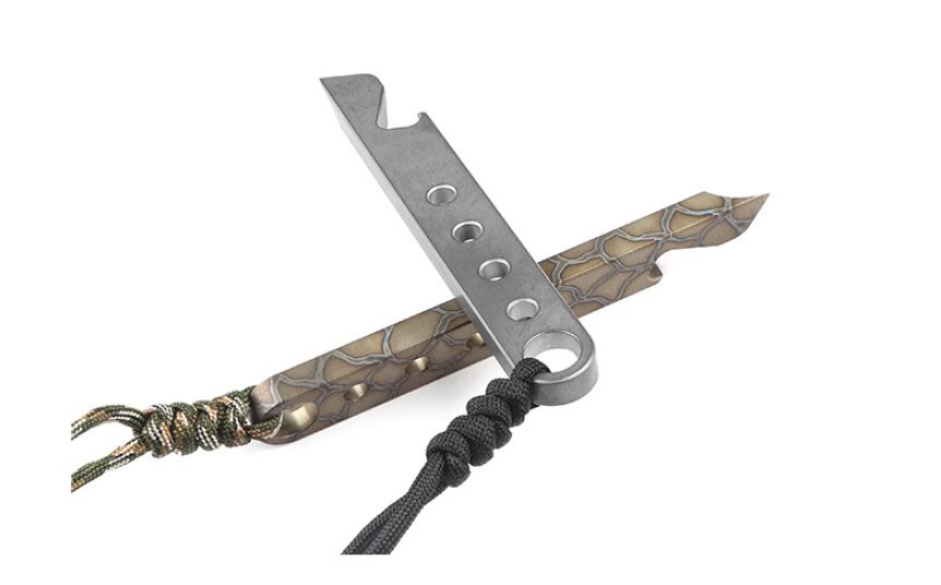 Titanium Alloy Outdoor Multi Tools Pocket Pry Bar Crowbar Bottle Opener EDC