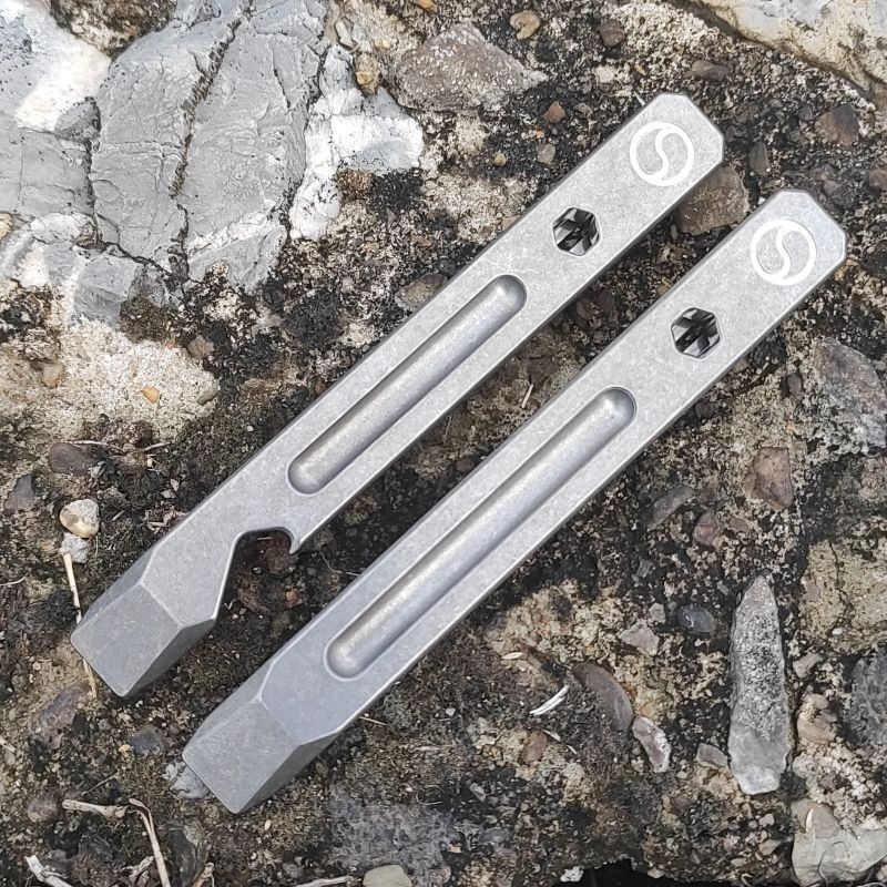 TC4 Titanium Alloy Pocket Pry Bar Multi Tool Lightweight Durable